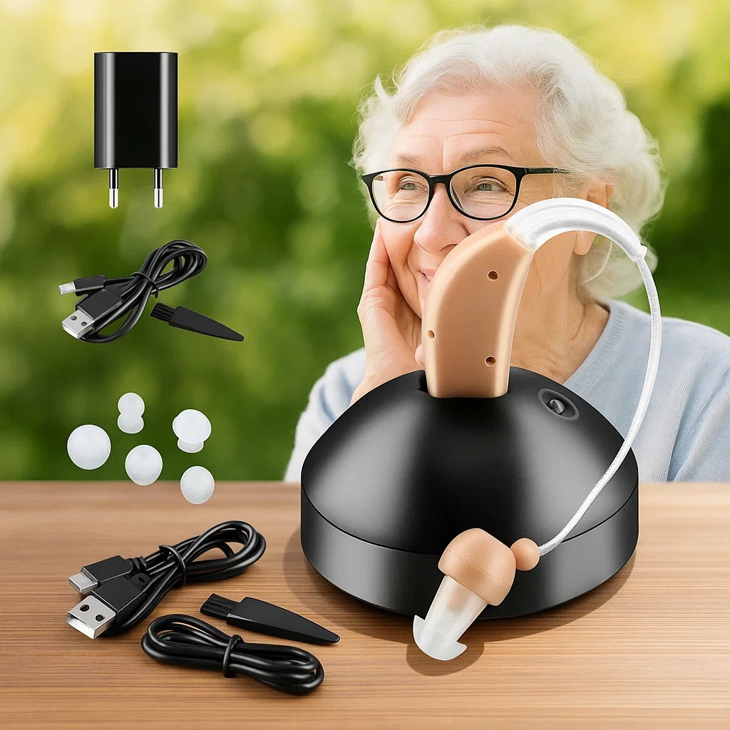 OídoPlus™ – Audífono Ortopédico Recargable