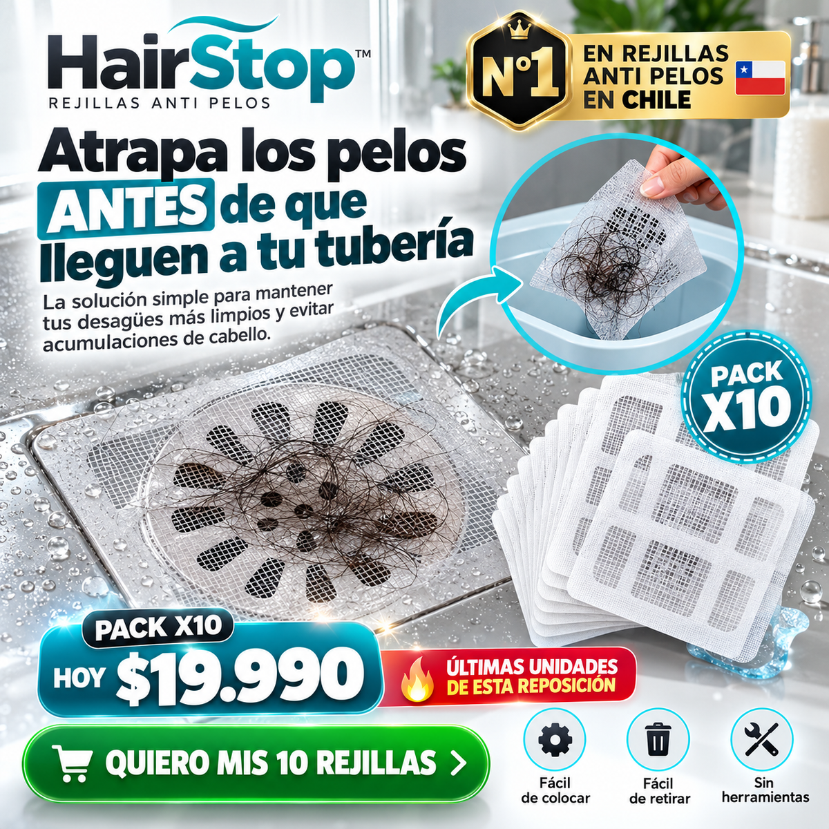 Rejilla Atrapa Pelos