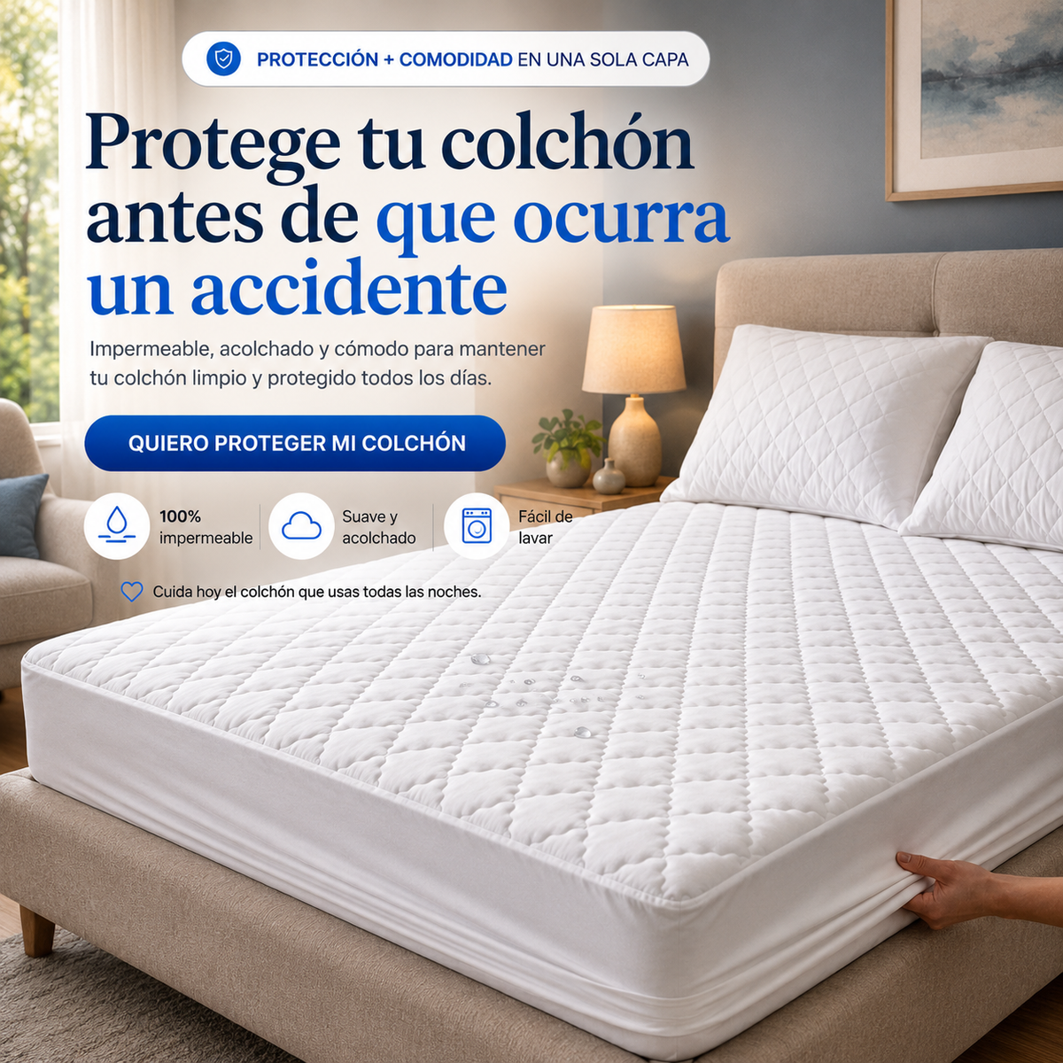 Cubre Colchón Impermeable