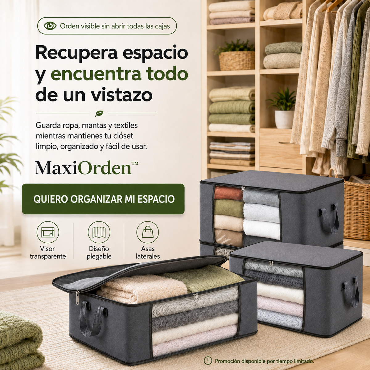 Organizador De Ropa X3 Unidades