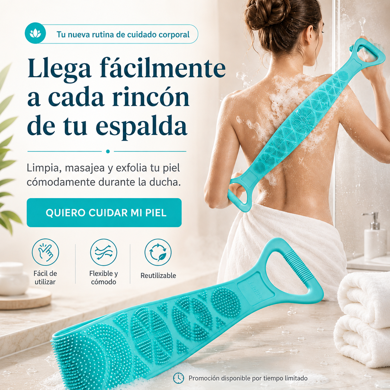 Exfoliante De Silicona Para Espalda