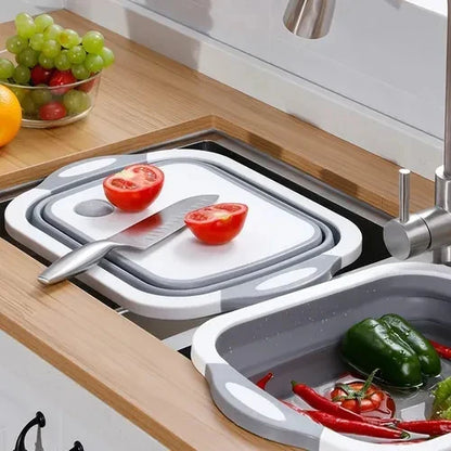 KitchFold™-Tabla de Picador Colador Bowl 3 en 1