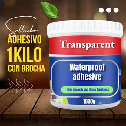 ImpermeSeal™-Sellador Adhesivo Transparente 1Kilo + Brocha