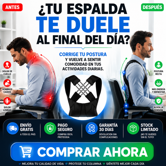 Corrector de postura con soporte lumbar