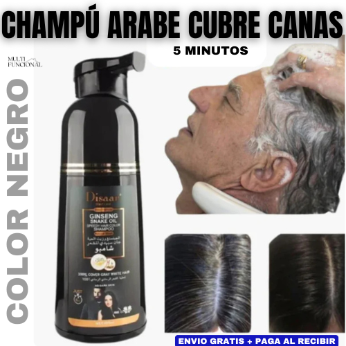 Disaar™-Shampoo Cubre Canas Negro 400ml