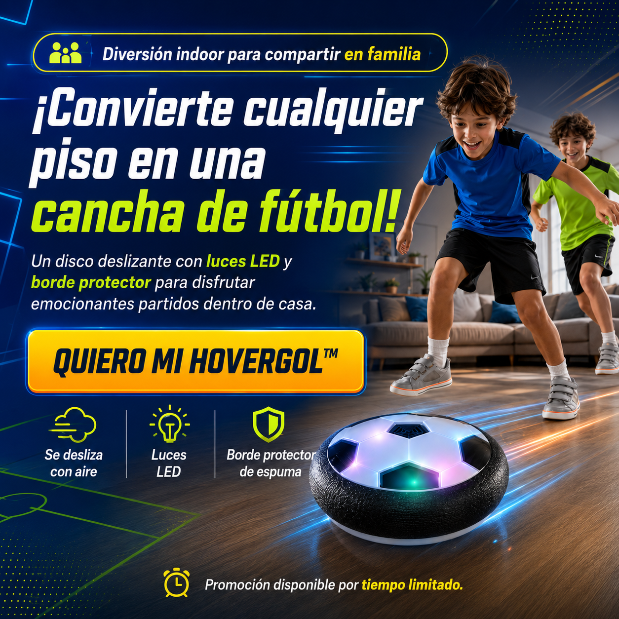 Pelota De Futbol Flotante Led