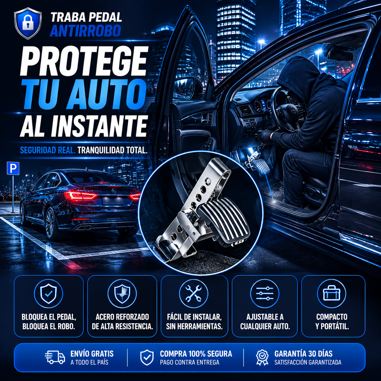 TRABA PEDAL PARA AUTO