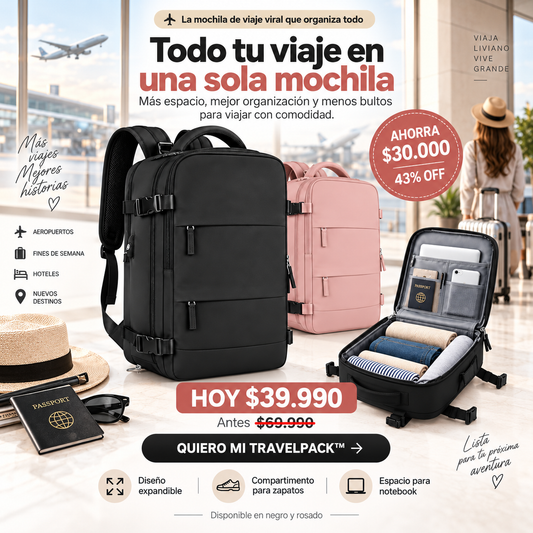 Mochila De Viaje Expandible Viral