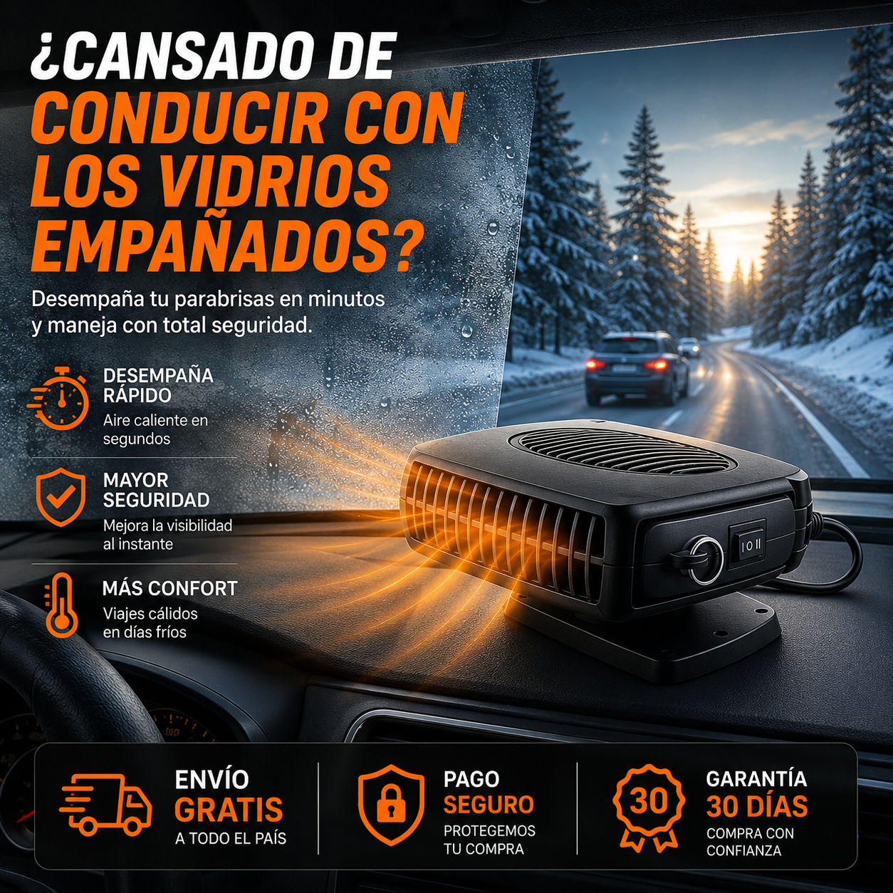 Calefactor Portátil Para Vehículo