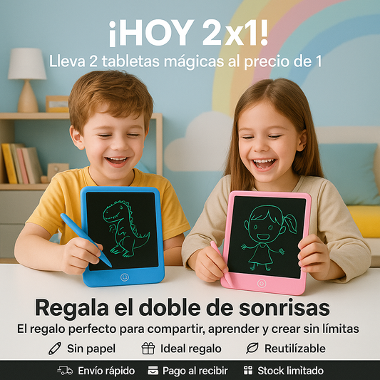DibuJoy® – Tablet Creativa LCD Infantil 2X1