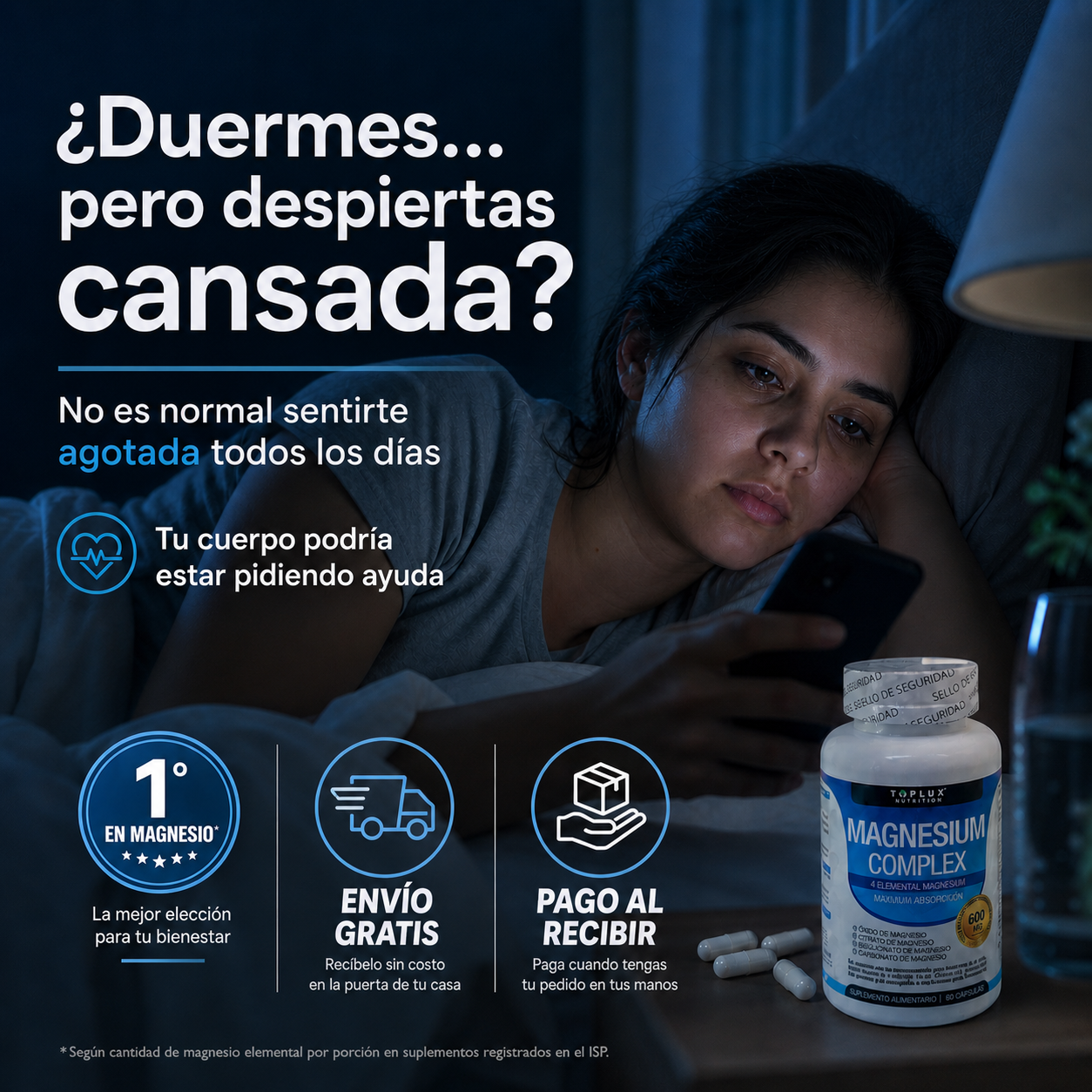 Magnesio Suplemento 8 Elemental 1000mg