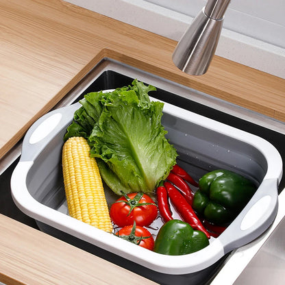 KitchFold™-Tabla de Picador Colador Bowl 3 en 1