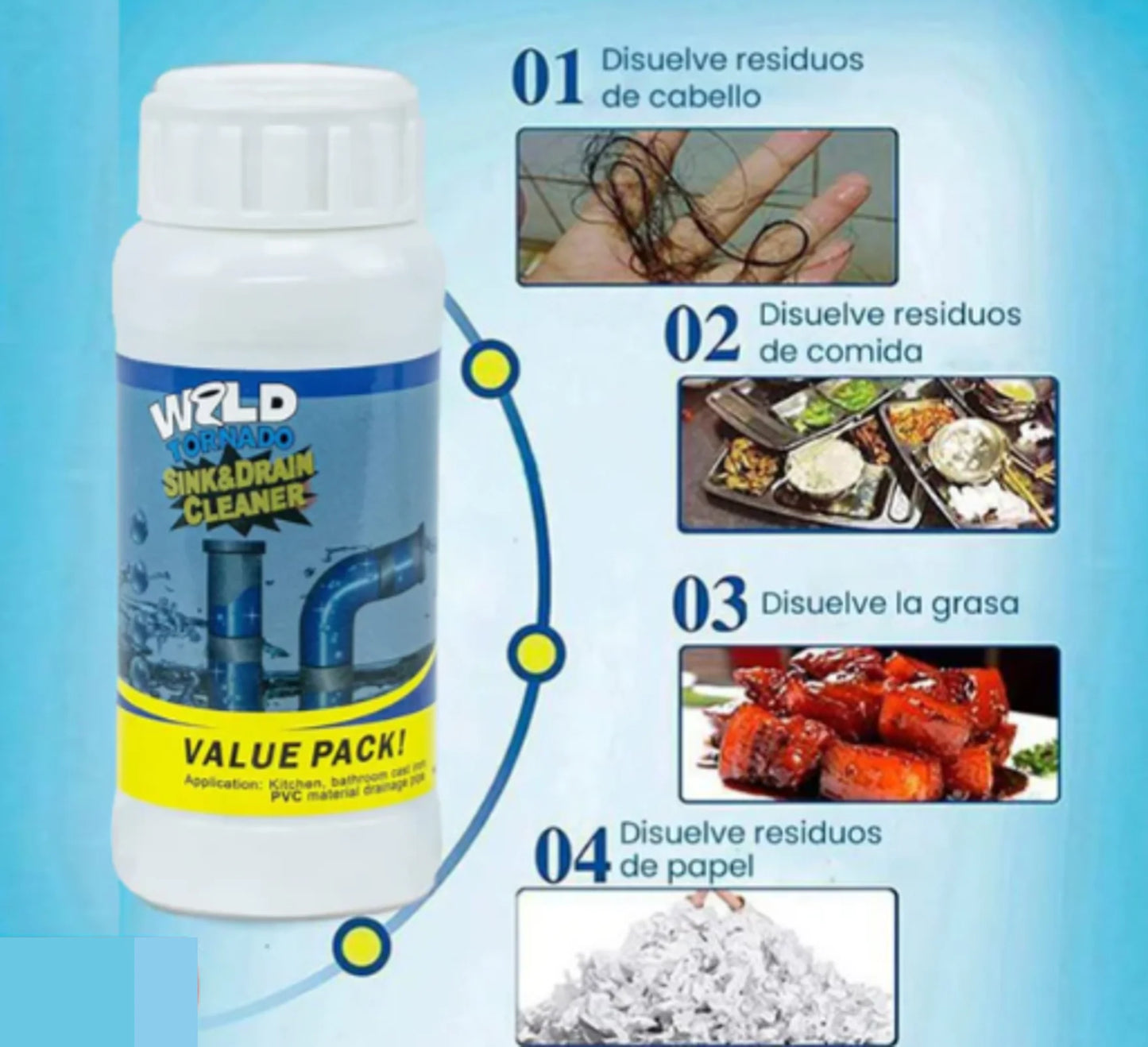 WildTornado™-Destapa cañerías