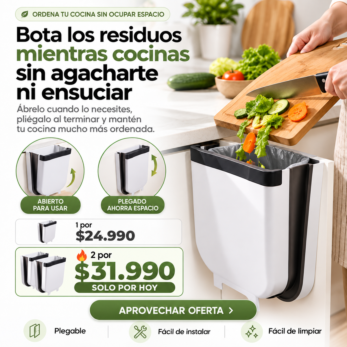 Basurero Plegable