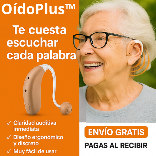 OídoPlus™ – Audífono Ortopédico Recargable
