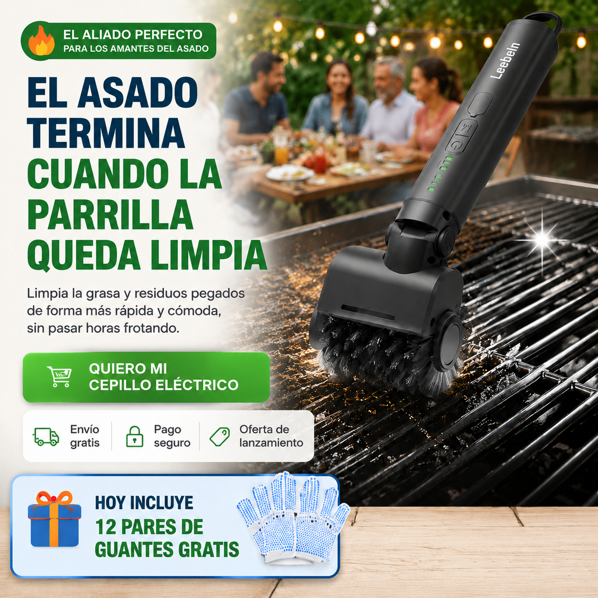 Cepillo Eléctrico Para Parrillas