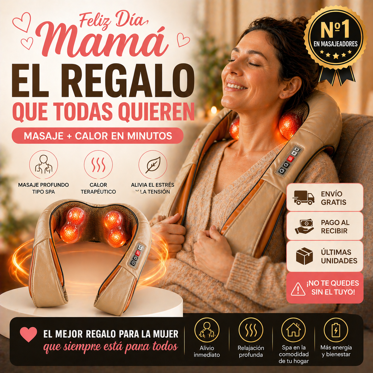 RelaxTherapy™-Masajeador Cuello Hombro Espalda Calor